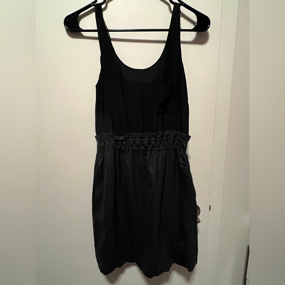 J. Crew Black Sheath Mini Dress Scoop Neck Sleeveless